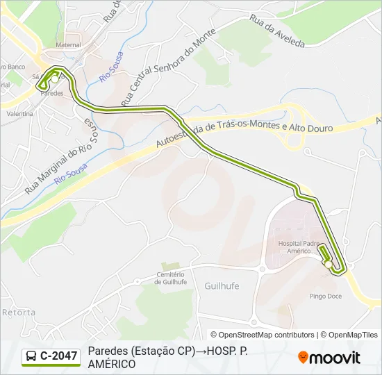 C-2047 Bus Line Map