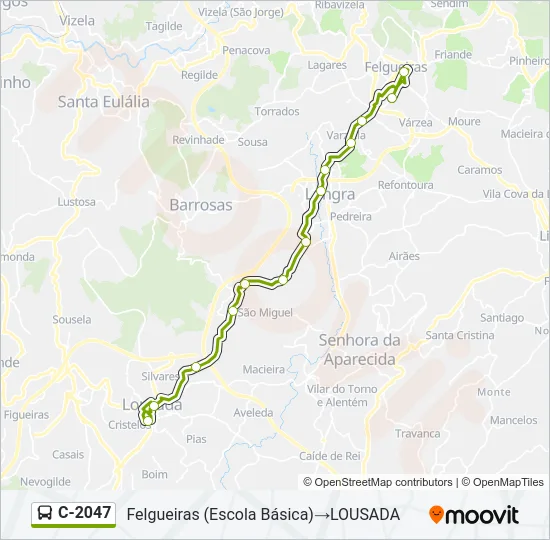 C-2047 Bus Line Map