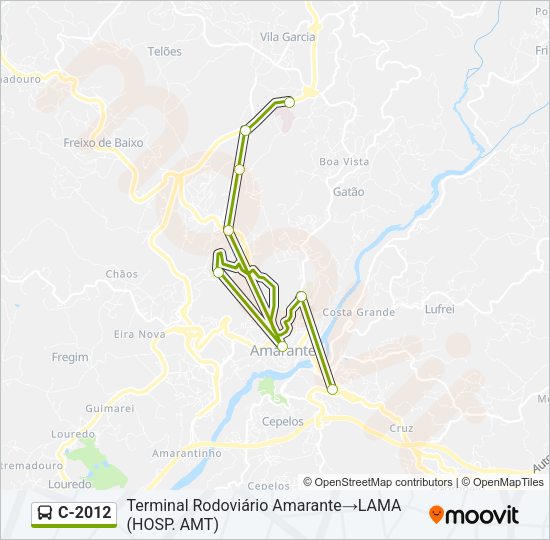 C-2012 Bus Line Map