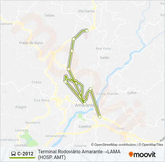 C-2012 Bus Line Map