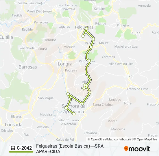 C-2042 Bus Line Map