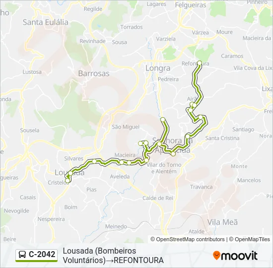 C-2042 Bus Line Map
