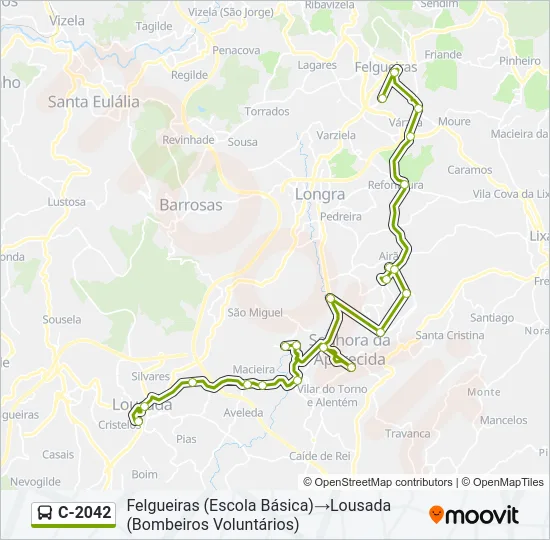 C-2042 Bus Line Map