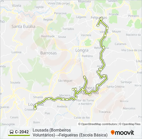 C-2042 Bus Line Map