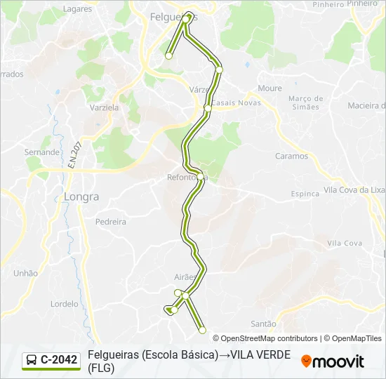 C-2042 Bus Line Map