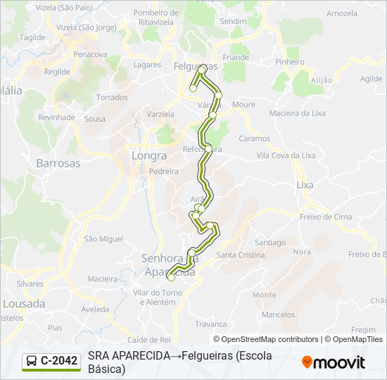 C-2042 bus Line Map