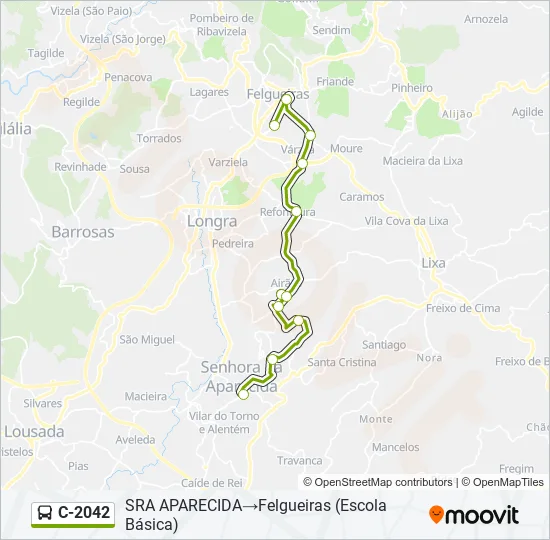 C-2042 Bus Line Map