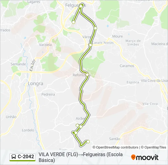 C-2042 Bus Line Map