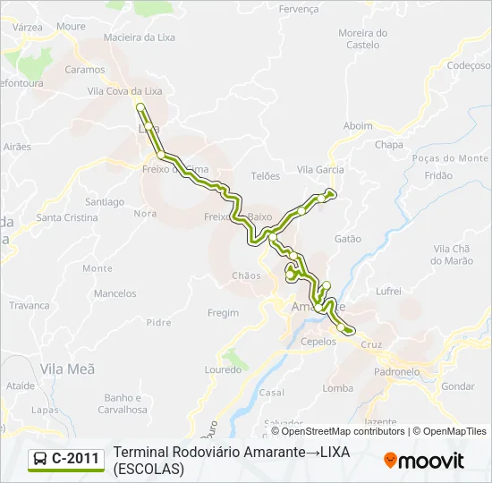 C-2011 Bus Line Map