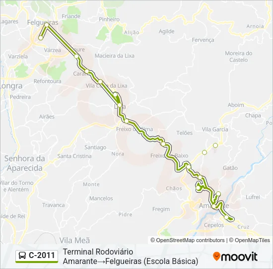 C-2011 Bus Line Map