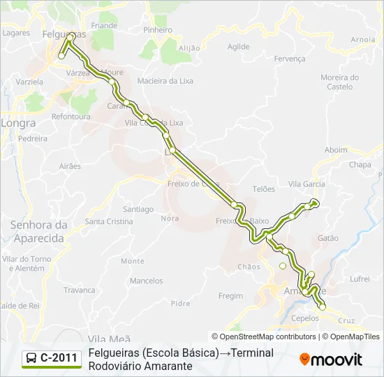 C-2011 Bus Line Map