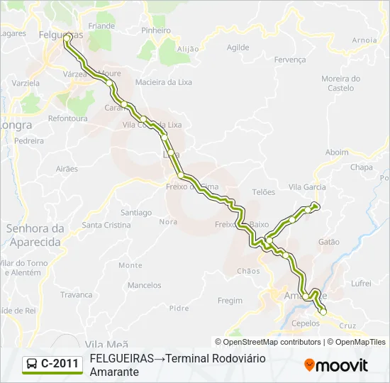 C-2011 Bus Line Map
