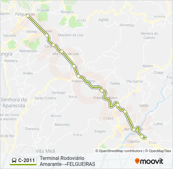 C-2011 Bus Line Map