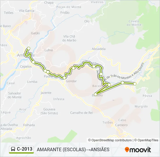 C-2013 Bus Line Map