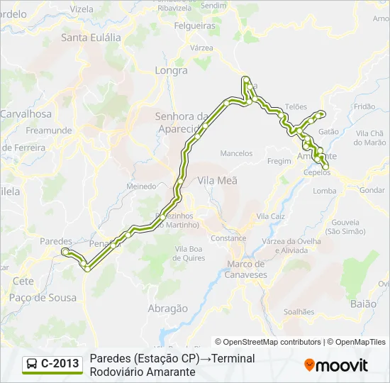 C-2013 Bus Line Map