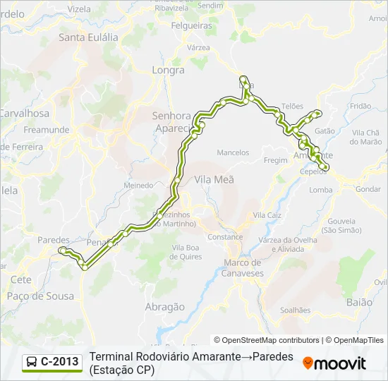 C-2013 Bus Line Map