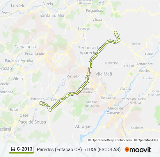 C-2013 Bus Line Map