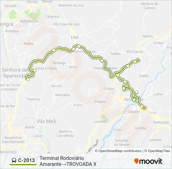 C-2013 Bus Line Map