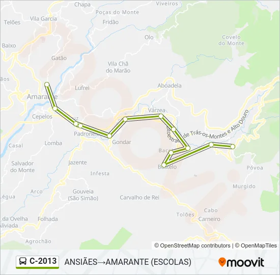 C-2013 Bus Line Map