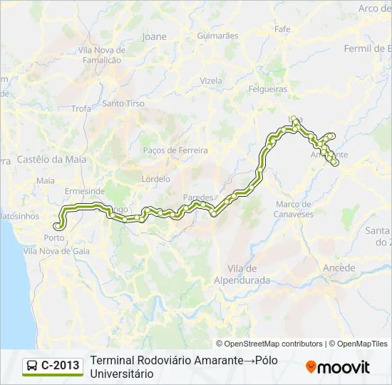 C-2013 Bus Line Map