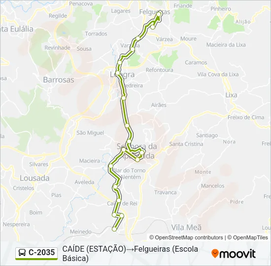 C-2035 Bus Line Map