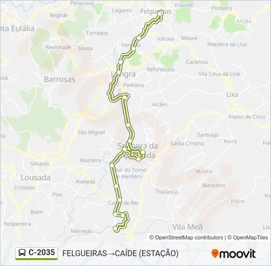 C-2035 Bus Line Map