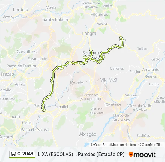 C-2043 Bus Line Map