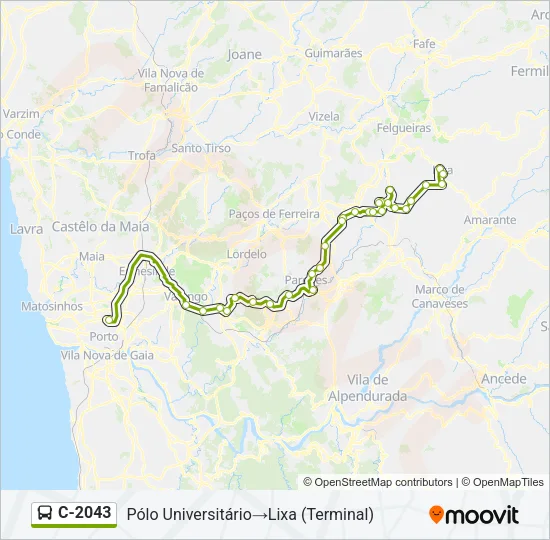 C-2043 Bus Line Map