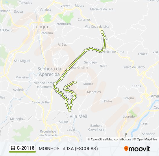 C-20118 bus Line Map