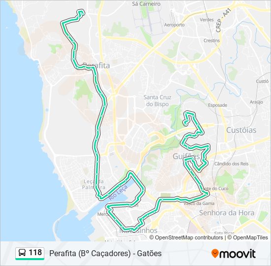 118 bus Line Map