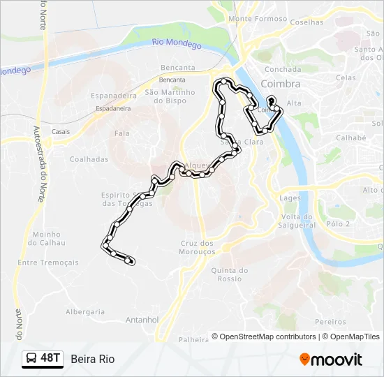 48T Bus Line Map
