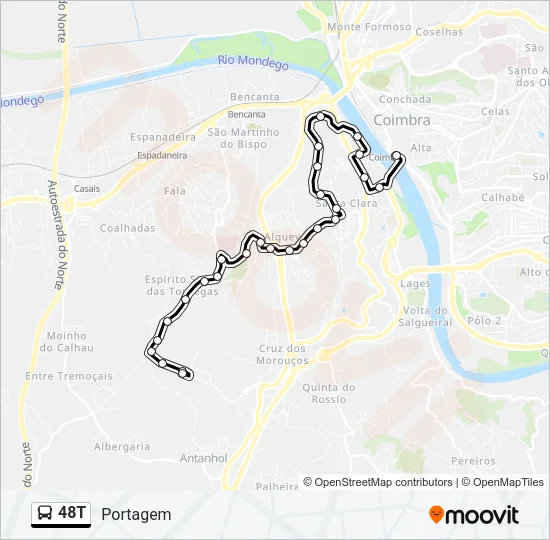 48T Bus Line Map