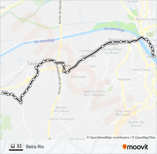32 Bus Line Map
