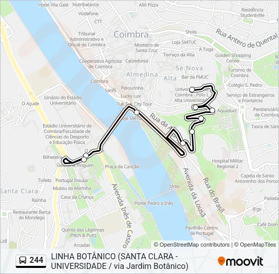 244 Bus Line Map