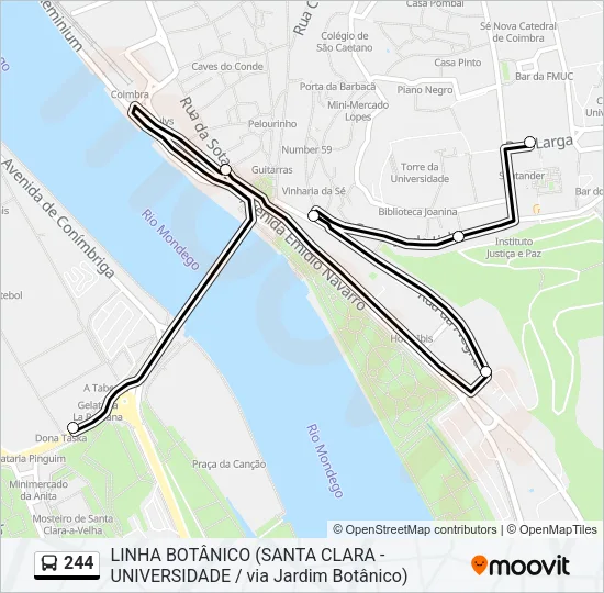 244 Bus Line Map