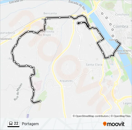 22 Bus Line Map