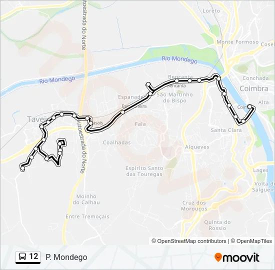 12 Bus Line Map