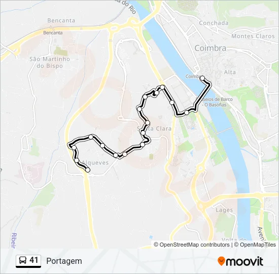 41 Bus Line Map
