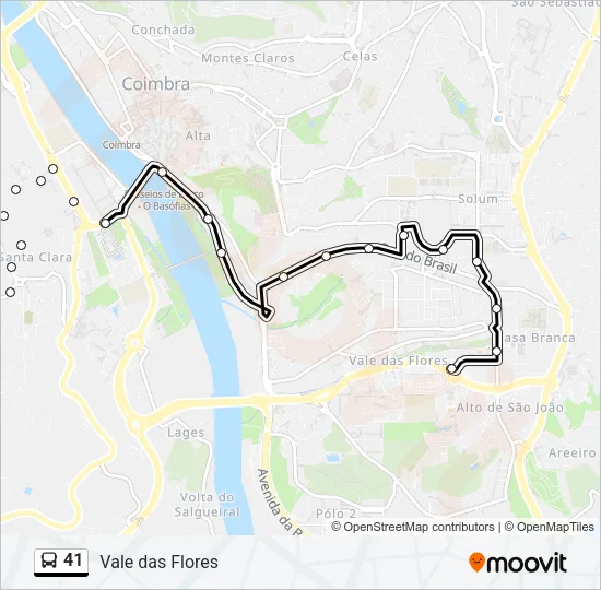 41 Bus Line Map