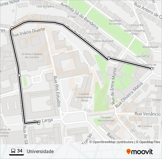 34 Bus Line Map