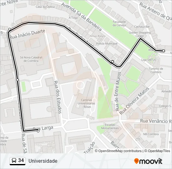 34 Bus Line Map