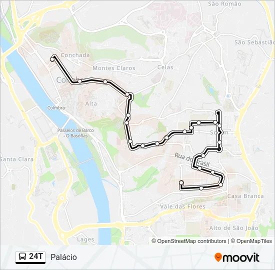 24T Bus Line Map