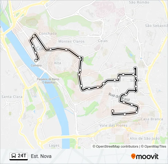 24T Bus Line Map