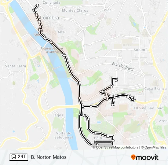 24T Bus Line Map