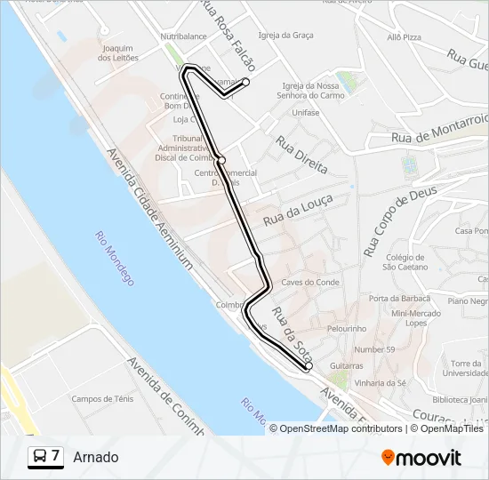 7 Bus Line Map