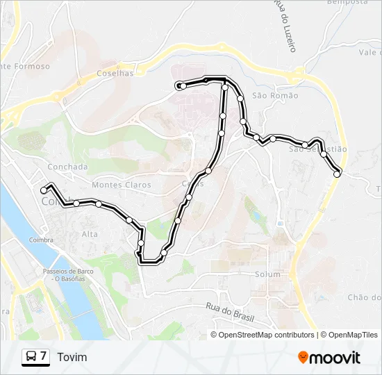 7 Bus Line Map