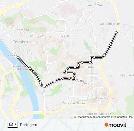 7 Bus Line Map