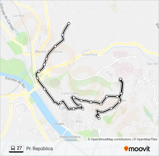 27 Bus Line Map