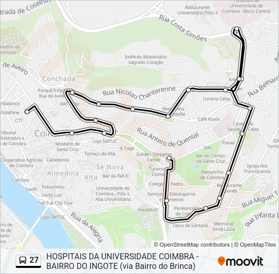 27 Bus Line Map