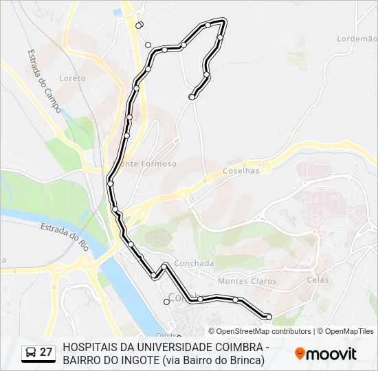 27 Bus Line Map
